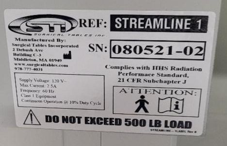 Streamline 1 C-Arm Table